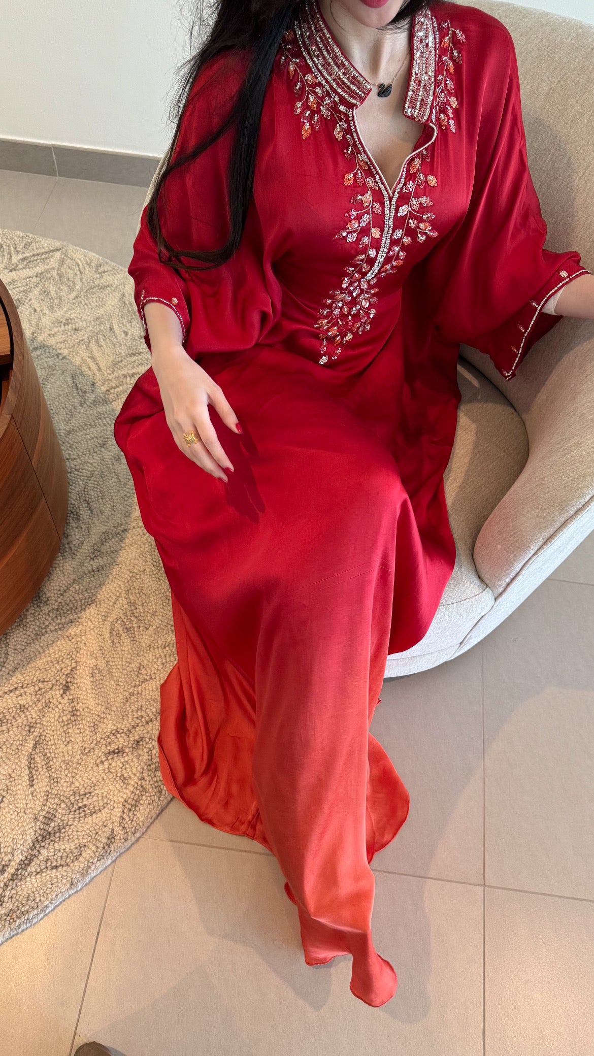 Ombré Red Dress