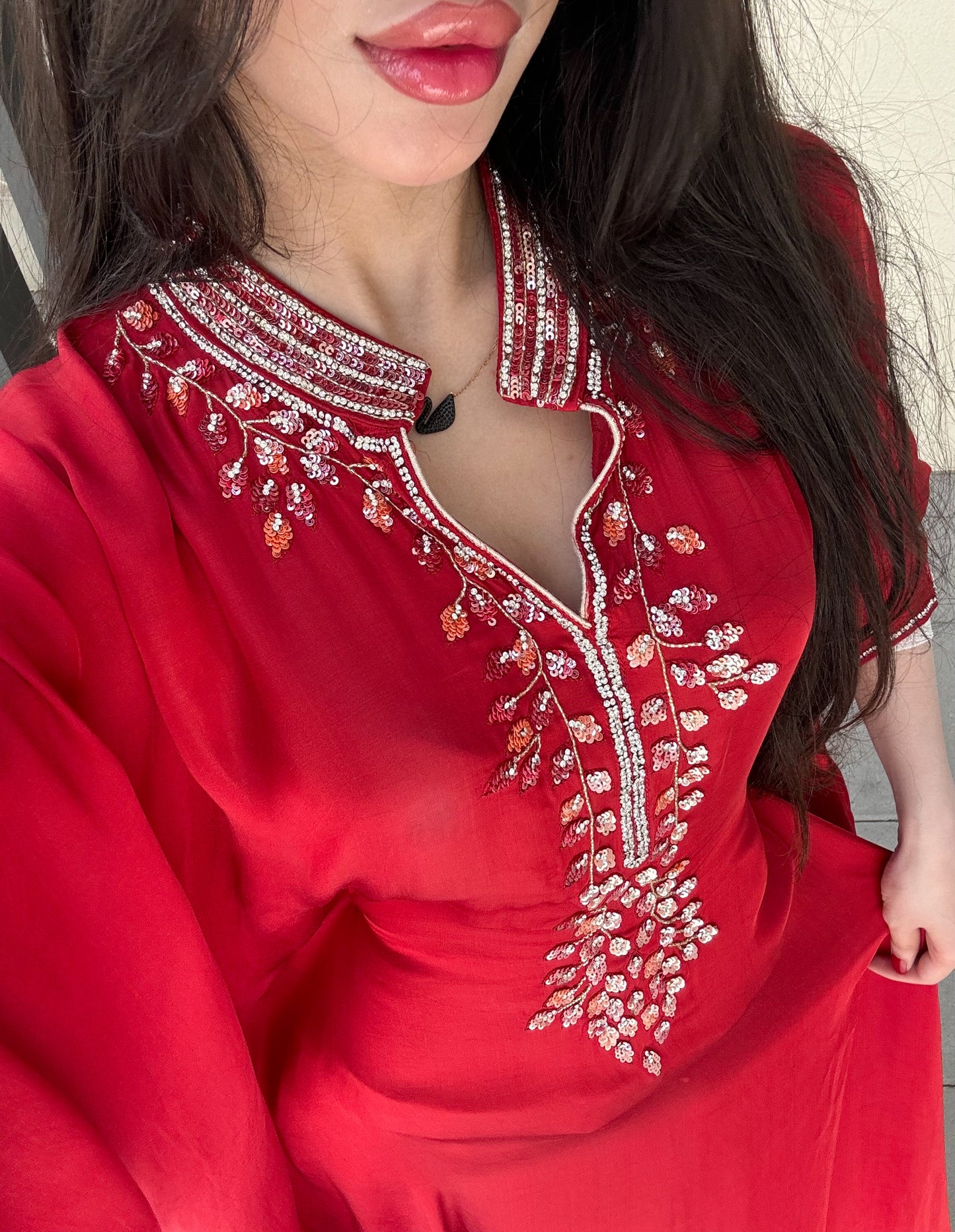 Ombré Red Dress